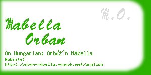 mabella orban business card